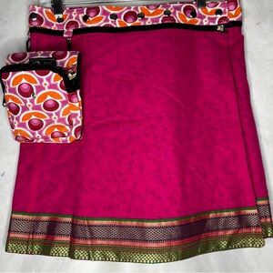 Zand Amsterdam boho wrap skirt with matching bag